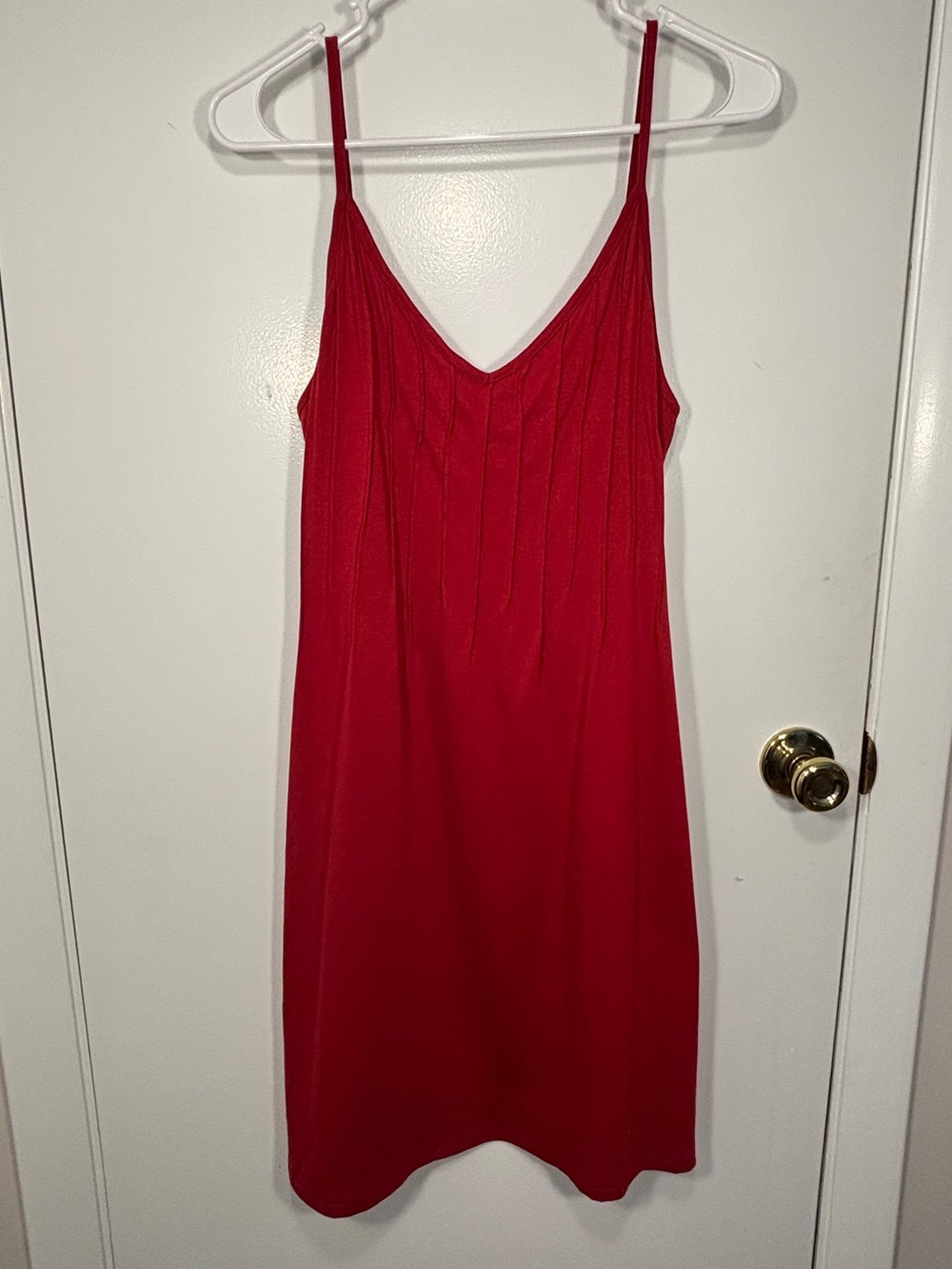 Zattcas Red Slip Dress Size Medium NWT V Neck Spaghetti Strap